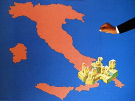Cartina del meridione d'italia