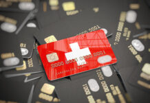 Carta di credito con bandiera svizzera